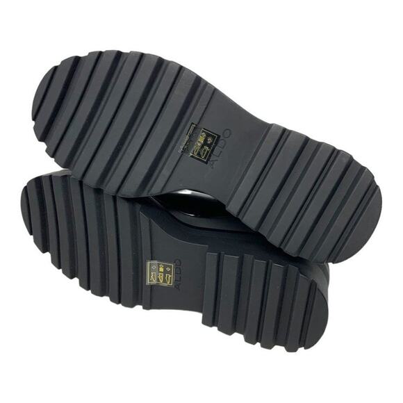 Aldo Big Shot Sock Boots Black Patent Size 8.5 NWT $165 MSRP - Picture 7 of 8